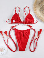 Floral Print Bordered Bikini Set Sexy Swimwear Women 2026 Bikinis Swimsuit Micro Thong Bandage Bathing Suits - StepByStepNow