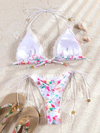 Women’s Floral Bikini with Trim — Image 17