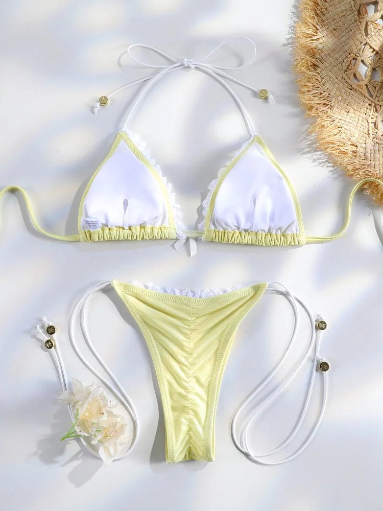 Women’s Floral Bikini with Trim — Image 21