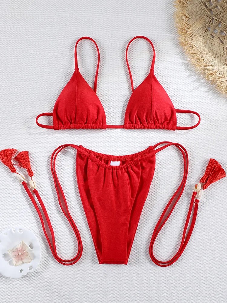 Women’s Floral Bikini with Trim — Image 36