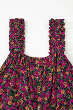 Floral Tank Top - Rose Boho Frilled Straps - StepByStep