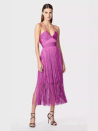 Fringe Bandage Dress With Suspender Straps For Women, Tribeca, BYMANYC New York. - StepByStep
