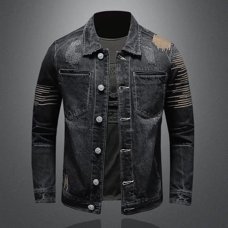 Giacca da motociclista da equitazione alla moda da uomo Giacca da cowboy retrò slim fit stile coreano Capispalla casual Primavera Autunno High Street Fashion - StepByStepNow