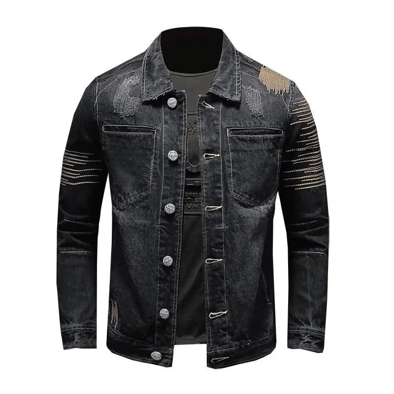 Giacca da motociclista da equitazione alla moda da uomo Giacca da cowboy retrò slim fit stile coreano Capispalla casual Primavera Autunno High Street Fashion - StepByStepNow