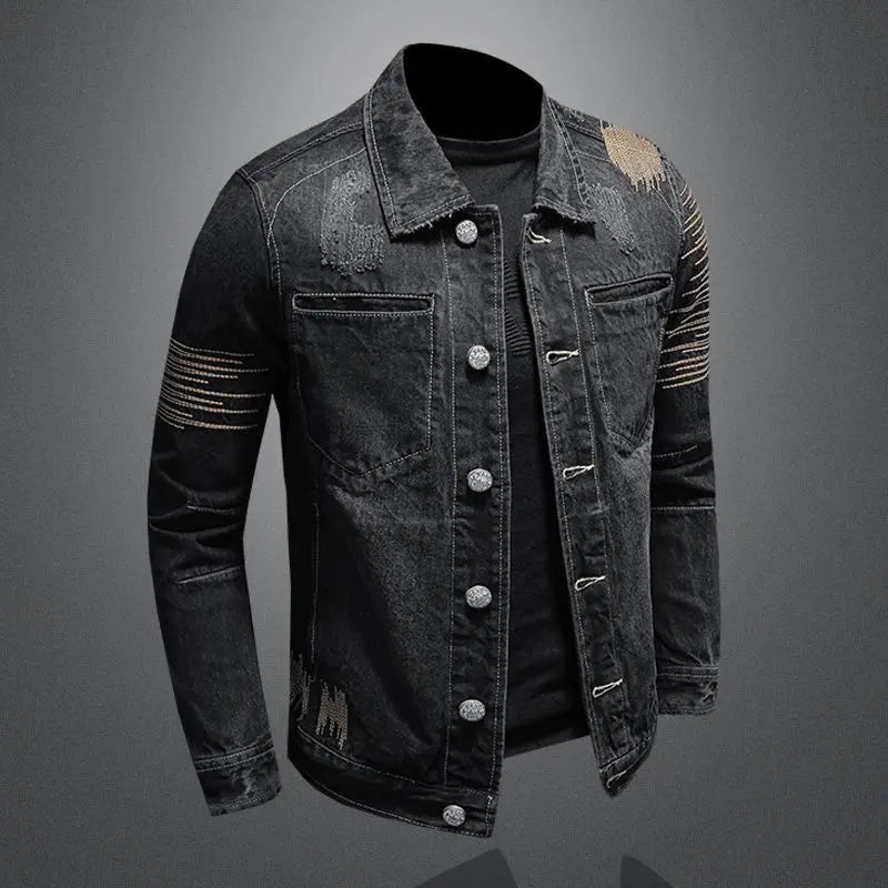 Giacca da motociclista da equitazione alla moda da uomo Giacca da cowboy retrò slim fit stile coreano Capispalla casual Primavera Autunno High Street Fashion - StepByStepNow