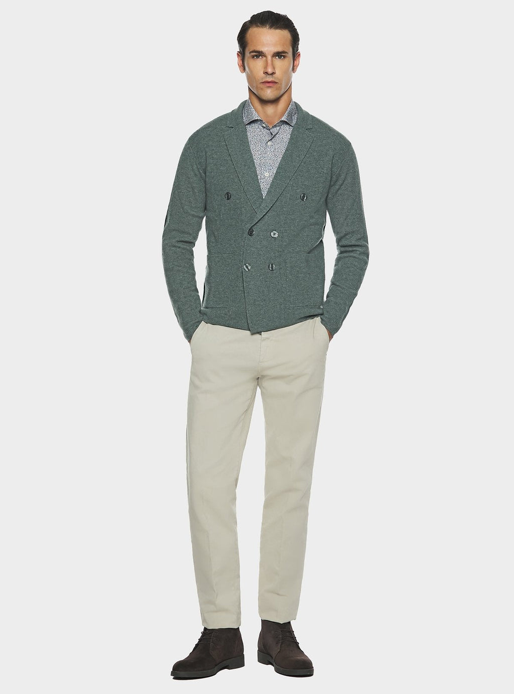 Giacca doppiopetto in lana e cashmere - StepByStep