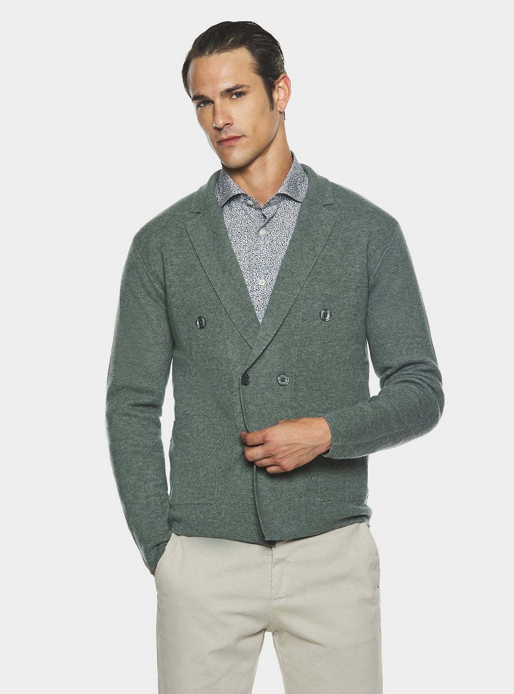 Giacca doppiopetto in lana e cashmere - StepByStep