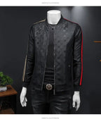 Giacca jacquard di alta qualità di lusso leggero Capispalla versatile a strisce belle da uomo Primavera Autunno Cappotto slim fit maschile di grandi dimensioni - StepByStepNow