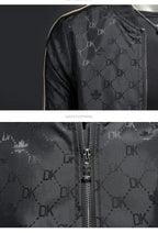 Giacca jacquard di alta qualità di lusso leggero Capispalla versatile a strisce belle da uomo Primavera Autunno Cappotto slim fit maschile di grandi dimensioni - StepByStepNow