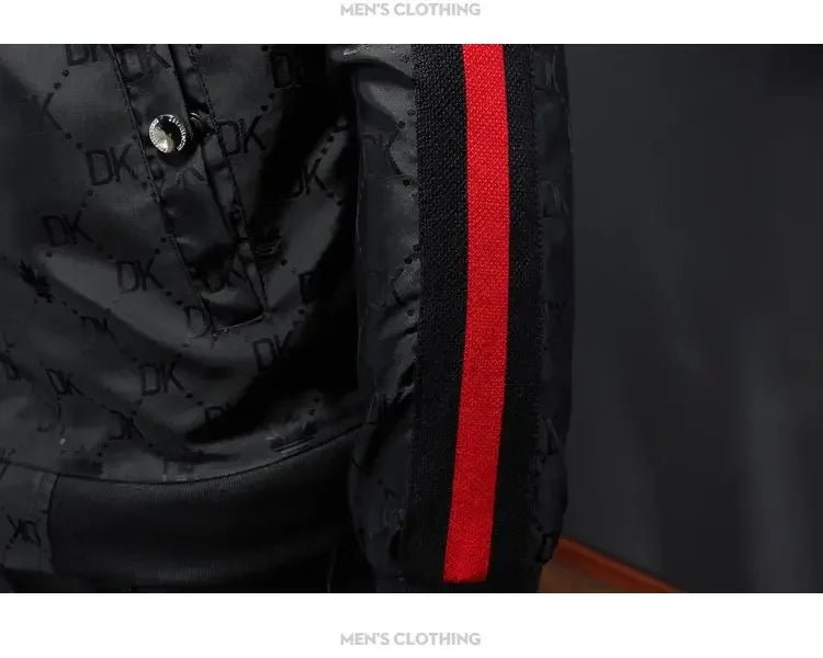 Giacca jacquard di alta qualità di lusso leggero Capispalla versatile a strisce belle da uomo Primavera Autunno Cappotto slim fit maschile di grandi dimensioni - StepByStepNow