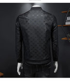 Giacca jacquard di alta qualità di lusso leggero Capispalla versatile a strisce belle da uomo Primavera Autunno Cappotto slim fit maschile di grandi dimensioni - StepByStepNow