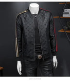 Giacca jacquard di alta qualità di lusso leggero Capispalla versatile a strisce belle da uomo Primavera Autunno Cappotto slim fit maschile di grandi dimensioni - StepByStepNow