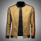 Giacca jacquard di alta qualità di lusso leggero Capispalla versatile a strisce belle da uomo Primavera Autunno Cappotto slim fit maschile di grandi dimensioni - StepByStepNow