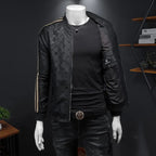 Giacca jacquard di alta qualità di lusso leggero Capispalla versatile a strisce belle da uomo Primavera Autunno Cappotto slim fit maschile di grandi dimensioni - StepByStepNow