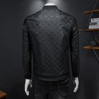 Giacca jacquard di alta qualità di lusso leggero Capispalla versatile a strisce belle da uomo Primavera Autunno Cappotto slim fit maschile di grandi dimensioni - StepByStepNow