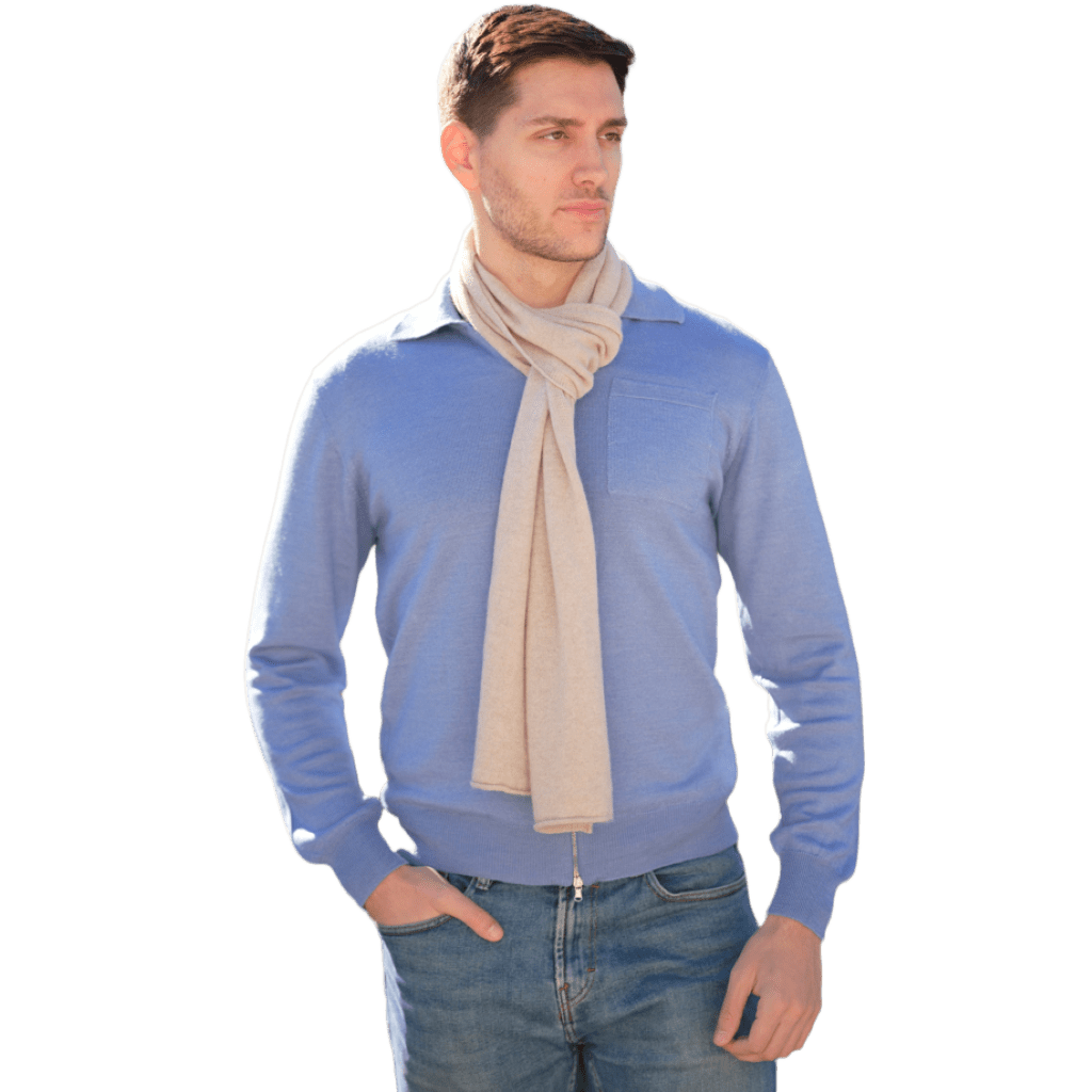 Giacca Uomo Misto Cashmere, Seta, Lana Merino Extrafine chiusura Zip - StepByStep