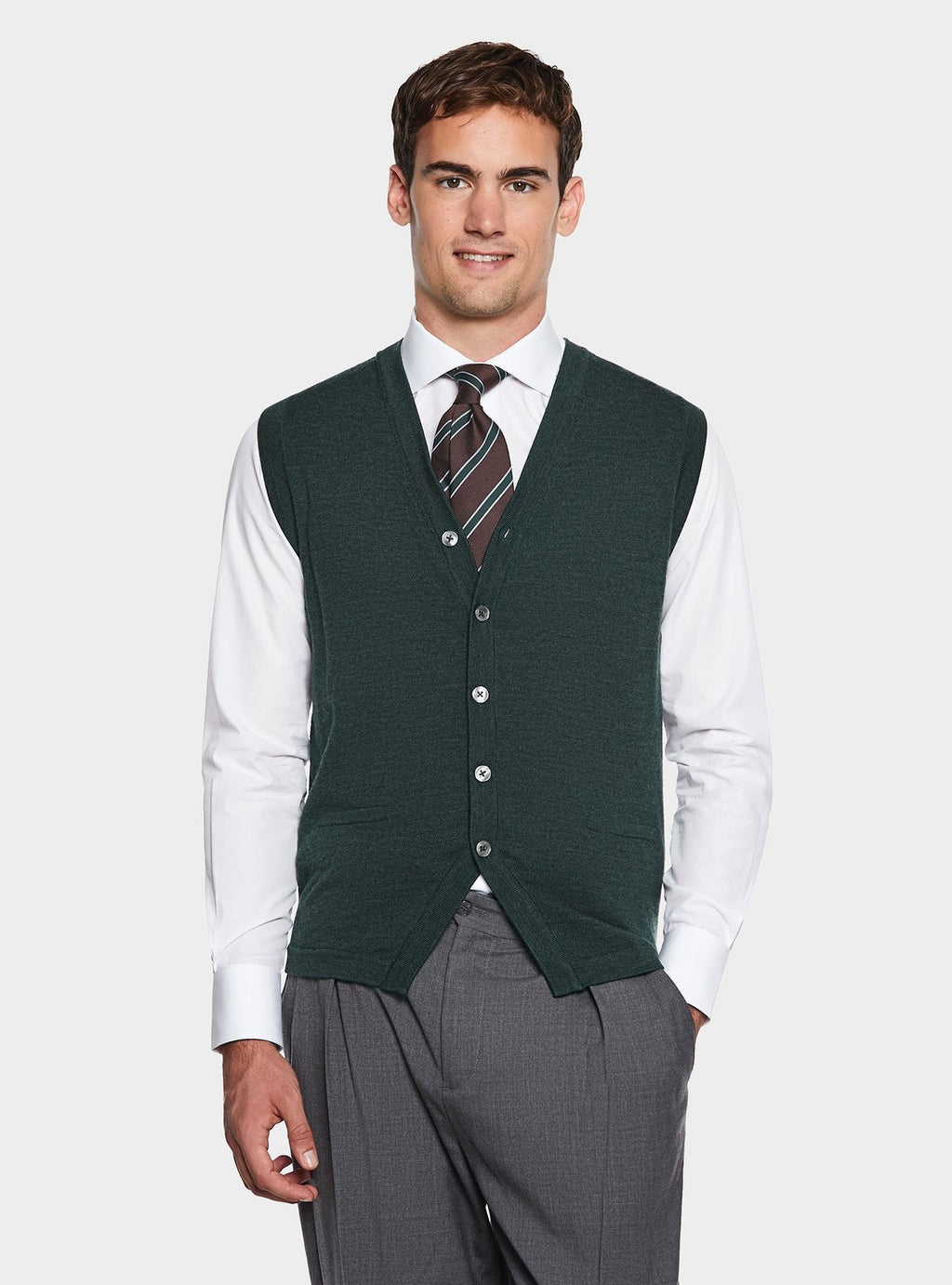 Gilet con bottoni in lana Merino - StepByStep