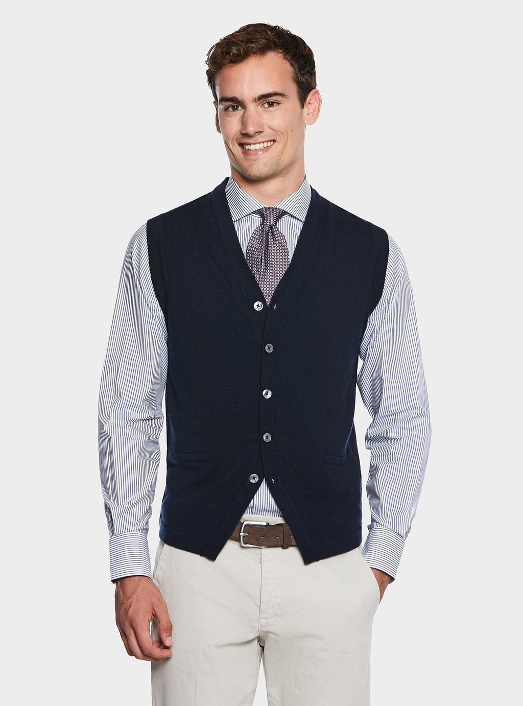 Gilet con bottoni in lana Merino - StepByStep