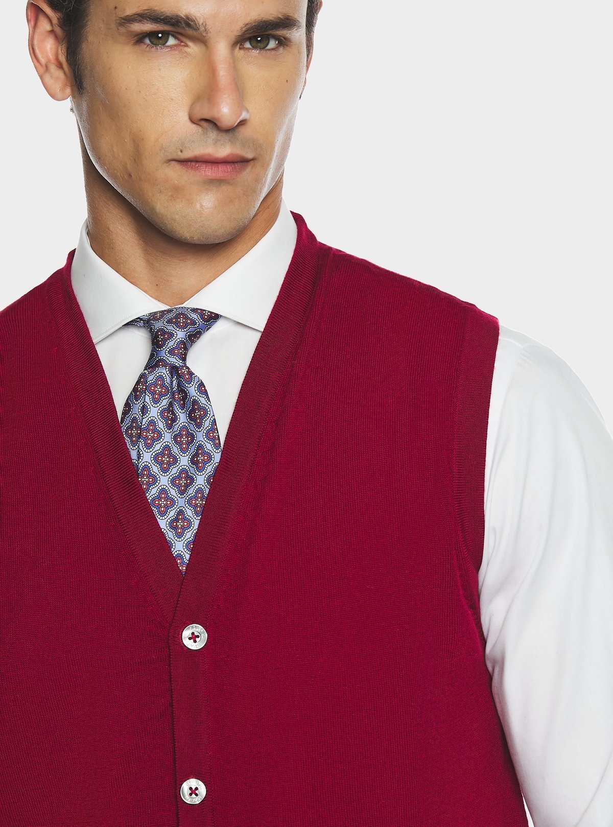 Gilet con bottoni in lana Merino - StepByStep