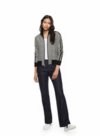 Glen Plaid Track Jacket With Side Tape Detail - StepByStep