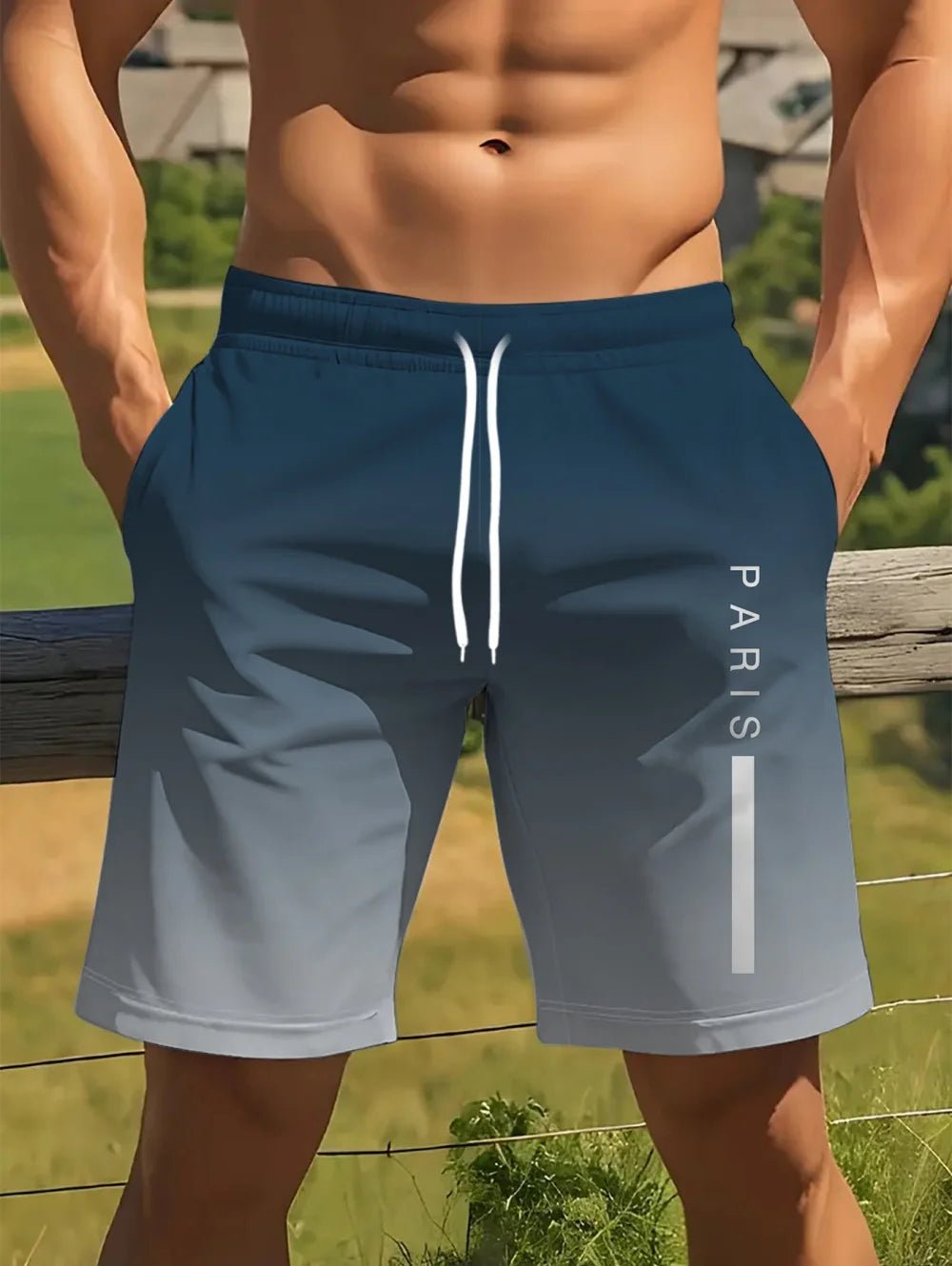 Gradient Color Graphic Men Beach Shorts 3D Print Shorts Casual Fashion Quick-Dry Pants Loose Swim Trunks Vacation Men's Clothes - StepByStepNow