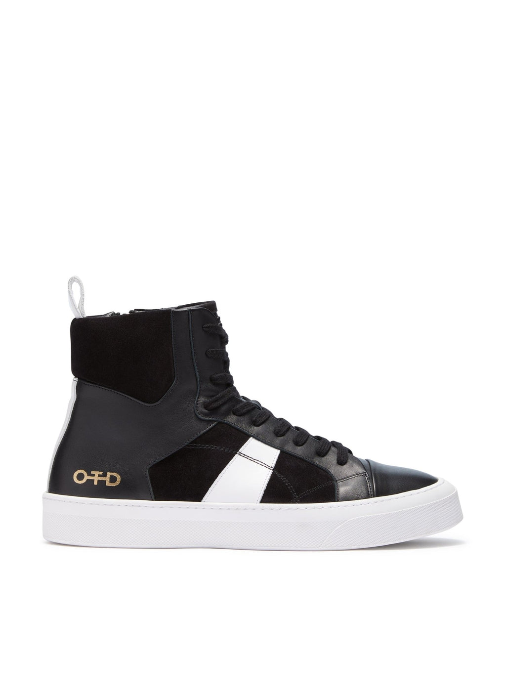 Hi - Top Zip Sneaker (Black) - StepByStep