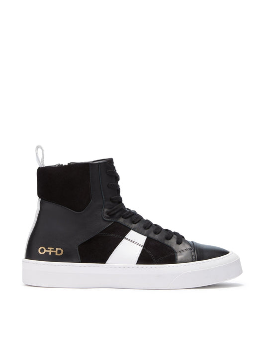 Hi - Top Zip Sneaker (Black) - StepByStep