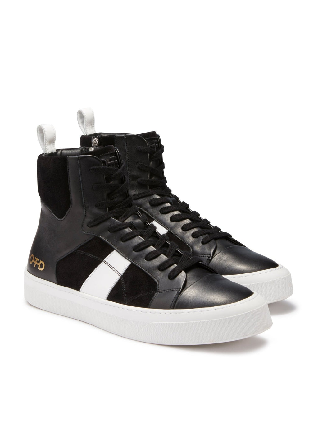Hi - Top Zip Sneaker (Black) - StepByStep