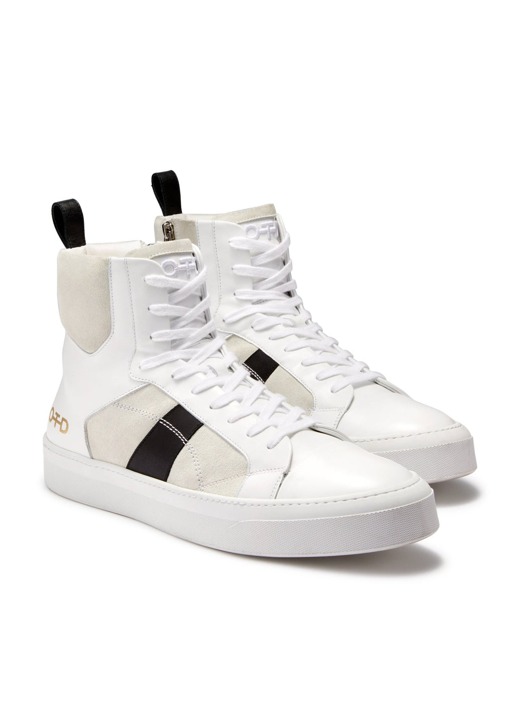 Hi - Top Zip Sneaker (White) - StepByStep