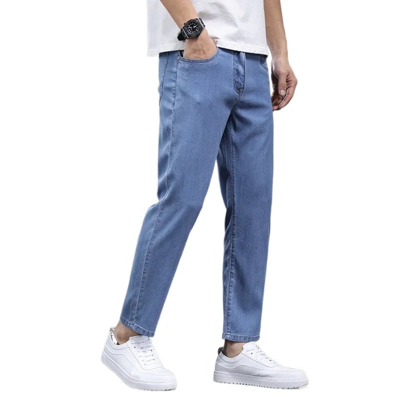 High Quality 2026 New Trendy Nine Point Ankle Jeans for Men Trendy Brand Versatile Spring Summer Tight Slimming Stretch Pants - StepByStepNow