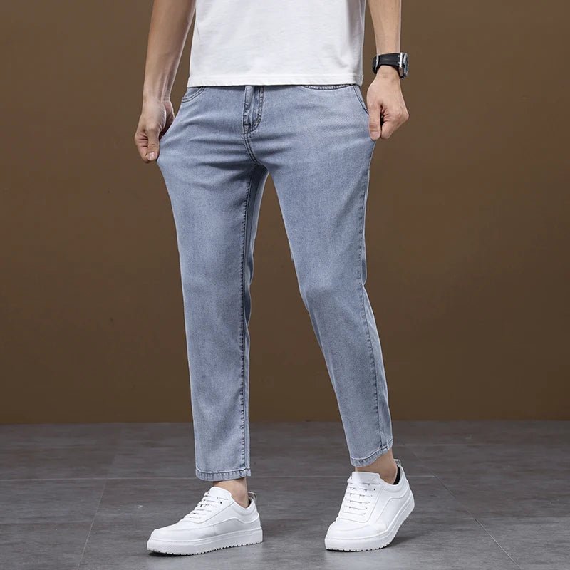 High Quality 2026 New Trendy Nine Point Ankle Jeans for Men Trendy Brand Versatile Spring Summer Tight Slimming Stretch Pants - StepByStepNow