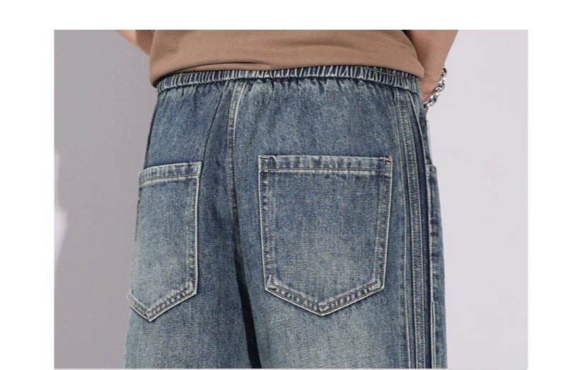 High Quality 2026 Spring Summer Cotton Jeans Men Straight Leg Loose Casual Pants Korean Version Trendy Versatile Trousers - StepByStepNow