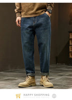 High Quality Cotton Jeans High Quality Loose Harem Pants Fashion Baggy Casual Outdoor Work Denim Pants Brand Men's Clothing - StepByStepNow