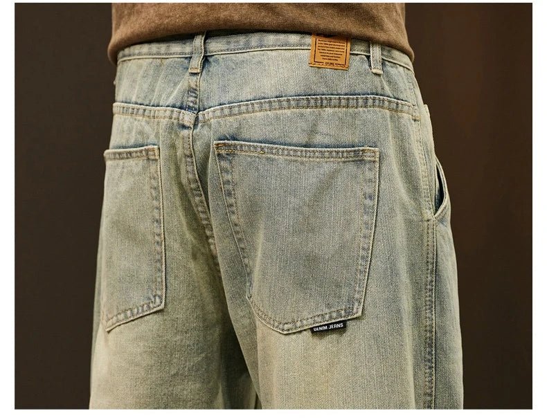 High Quality Cotton Jeans High Quality Loose Harem Pants Fashion Baggy Casual Outdoor Work Denim Pants Brand Men's Clothing - StepByStepNow