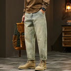 High Quality Cotton Jeans High Quality Loose Harem Pants Fashion Baggy Casual Outdoor Work Denim Pants Brand Men's Clothing - StepByStepNow