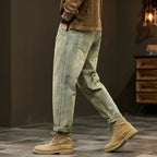 High Quality Cotton Jeans High Quality Loose Harem Pants Fashion Baggy Casual Outdoor Work Denim Pants Brand Men's Clothing - StepByStepNow