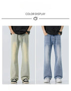 High Quality Korean Summer New Men's Loose Stretch Jeans Fashion Casual Stretch Straight - leg Denim Pants Male Causal Versatile - StepByStepNow