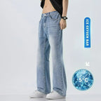 High Quality Korean Summer New Men's Loose Stretch Jeans Fashion Casual Stretch Straight - leg Denim Pants Male Causal Versatile - StepByStepNow