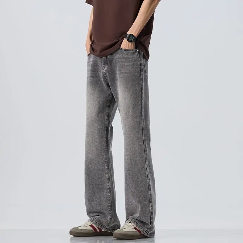 High Quality Korean Summer New Men's Loose Stretch Jeans Fashion Casual Stretch Straight - leg Denim Pants Male Causal Versatile - StepByStepNow