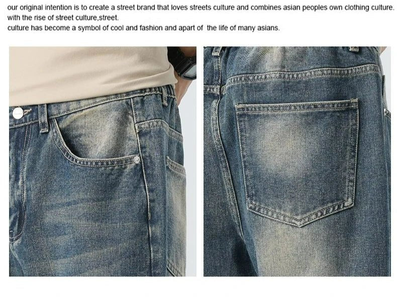 High Quality Korean Summer New Men's Loose Stretch Jeans Fashion Casual Stretch Straight - leg Denim Pants Male Causal Versatile - StepByStepNow