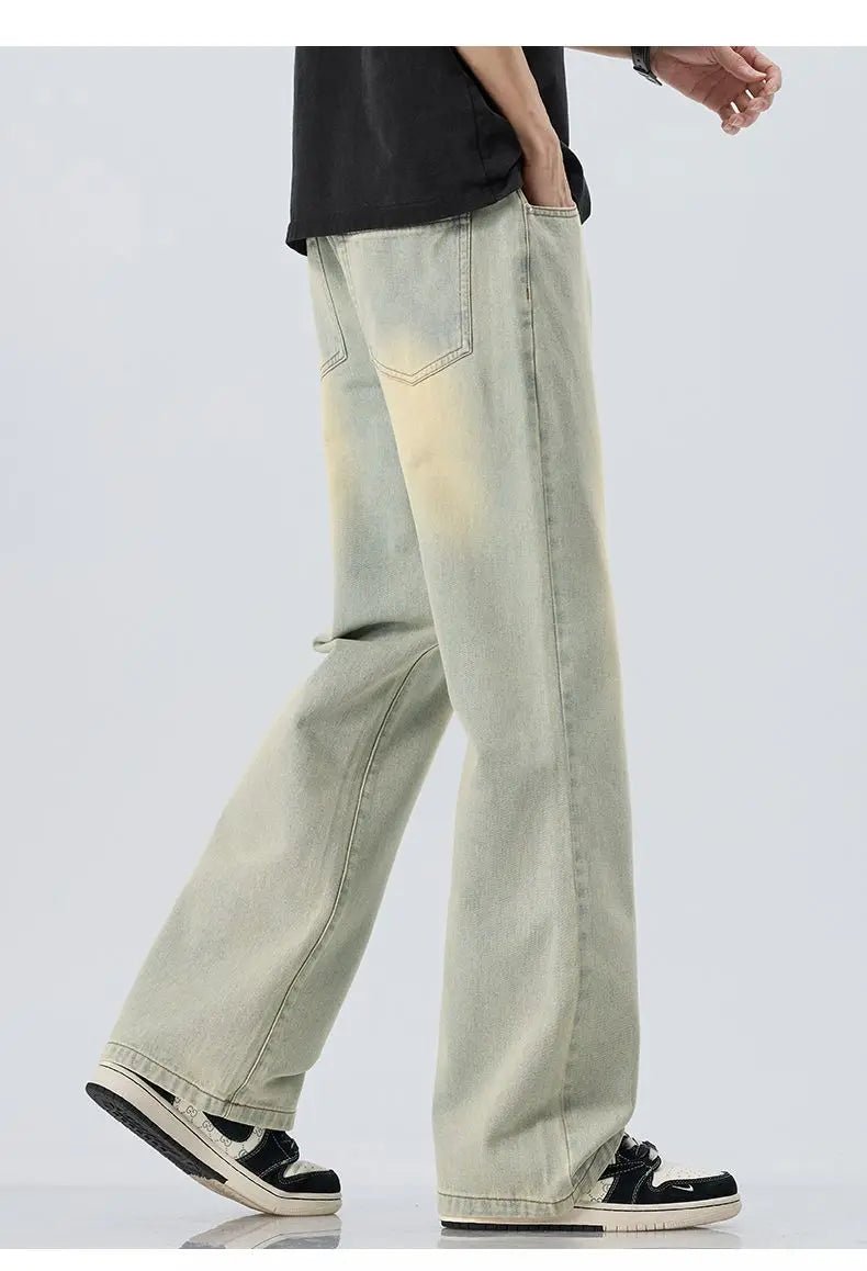 High Quality Korean Summer New Men's Loose Stretch Jeans Fashion Casual Stretch Straight - leg Denim Pants Male Causal Versatile - StepByStepNow