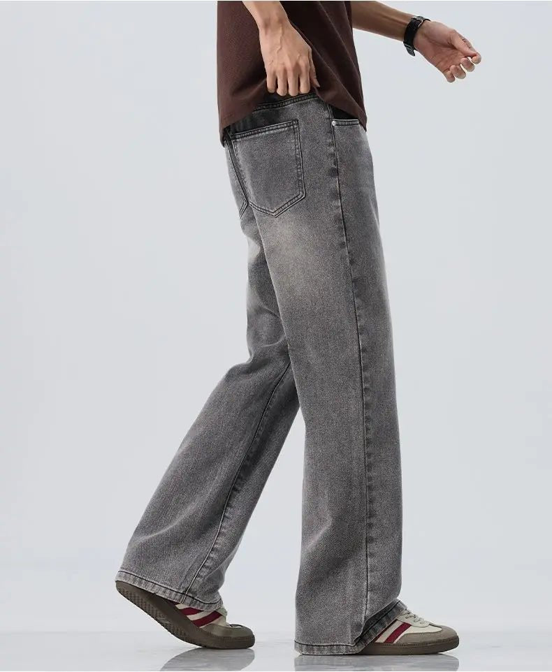 High Quality Korean Summer New Men's Loose Stretch Jeans Fashion Casual Stretch Straight - leg Denim Pants Male Causal Versatile - StepByStepNow