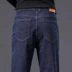 High Quality Men's Jeans Loose Straight Denim Pants Cotton Classic High - quality Elastic Comfortable Business Casual Long Pants - StepByStepNow