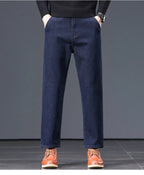High Quality Men's Jeans Loose Straight Denim Pants Cotton Classic High - quality Elastic Comfortable Business Casual Long Pants - StepByStepNow