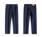 High Quality Men's Jeans Loose Straight Denim Pants Cotton Classic High - quality Elastic Comfortable Business Casual Long Pants - StepByStepNow