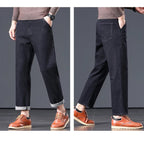 High Quality Men's Jeans Loose Straight Denim Pants Cotton Classic High - quality Elastic Comfortable Business Casual Long Pants - StepByStepNow