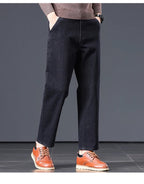 High Quality Men's Jeans Loose Straight Denim Pants Cotton Classic High - quality Elastic Comfortable Business Casual Long Pants - StepByStepNow