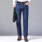 High Quality Spring Summer Classics Business Jeans Men Denim Pants Straight Work Casual Trousers Male Plus Size 28 - 40 - StepByStepNow