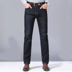 High Quality Spring Summer Classics Business Jeans Men Denim Pants Straight Work Casual Trousers Male Plus Size 28 - 40 - StepByStepNow