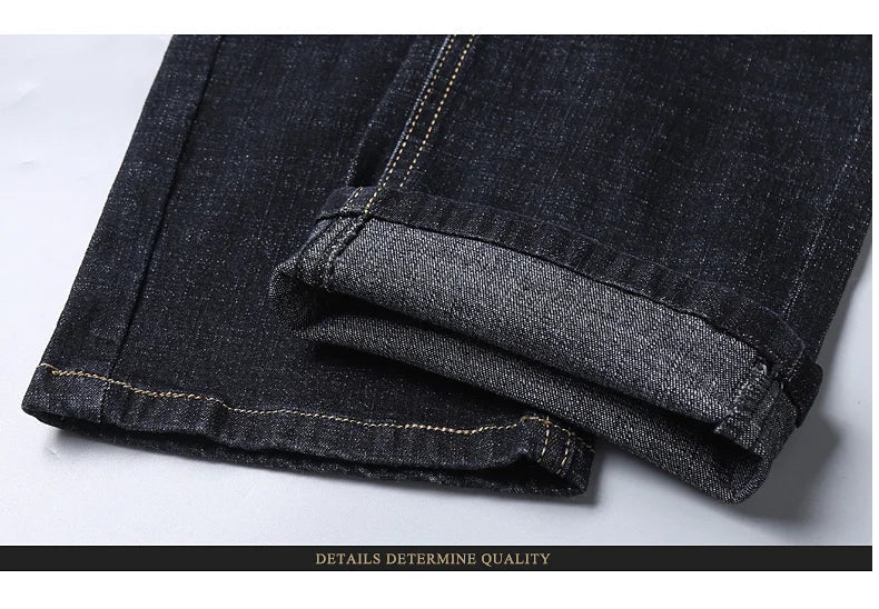 High Quality Spring Summer Classics Business Jeans Men Denim Pants Straight Work Casual Trousers Male Plus Size 28 - 40 - StepByStepNow